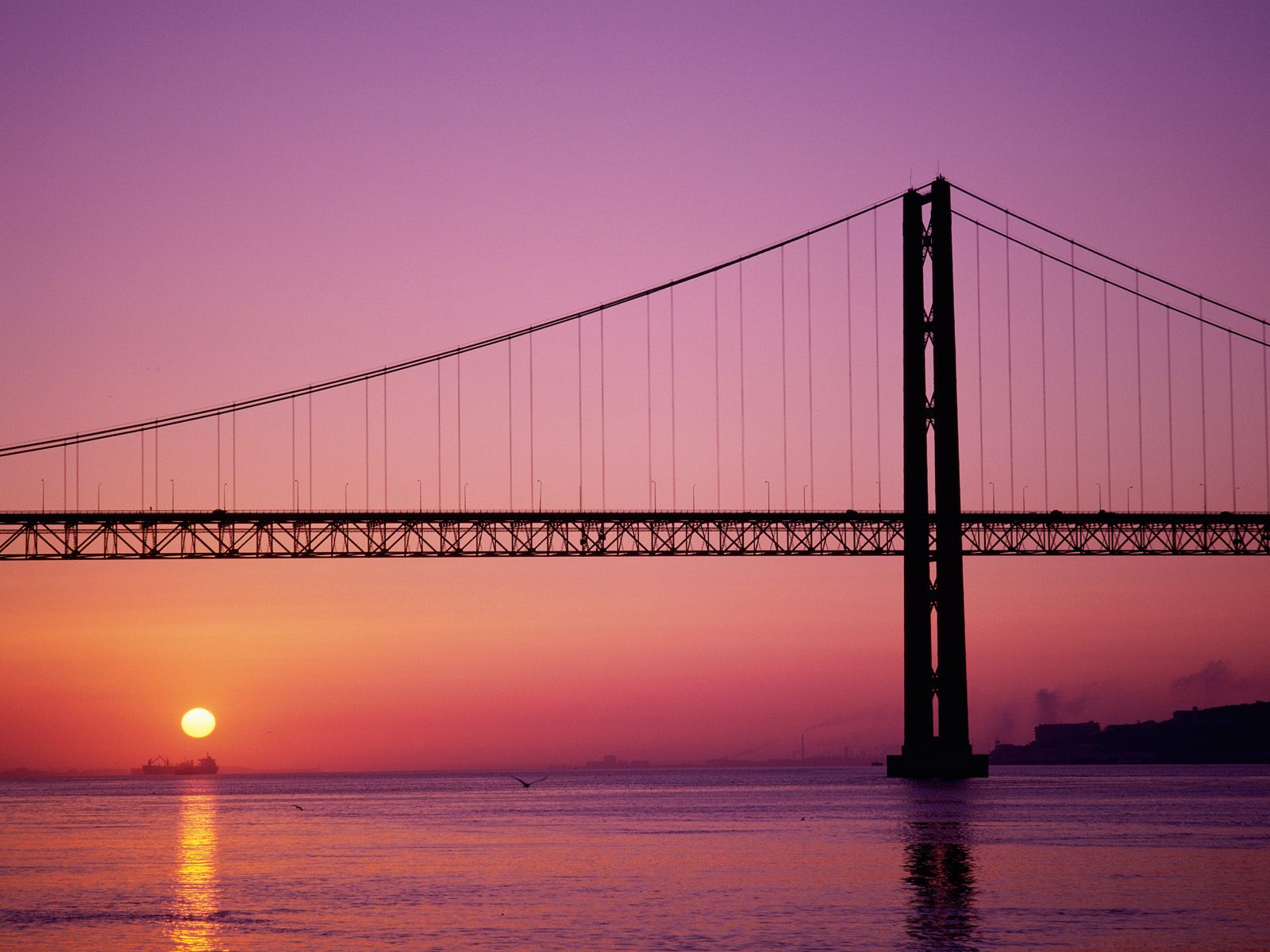 April 25th Bridge during sunset - Lisbon